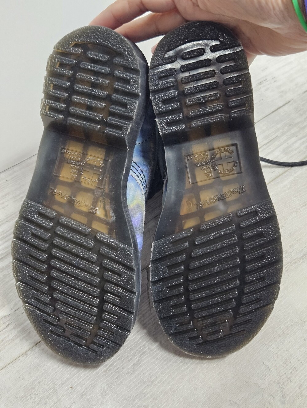 Dr. Martens 1460 Pascal Blue Summer Tie Dye Tumbled Size 5 Punk Bikercore - Picture 12 of 12
